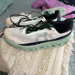On Running men's White and Mint Running Shoes